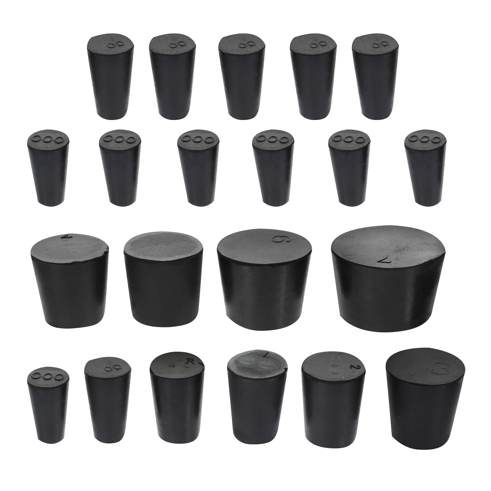 

27pcs Stoppers Equipment Assorted Sizes Leak-Proof Sealing Plugs For Containers Rubber Stopper Plug Lab Bungs Rubber Sealing
