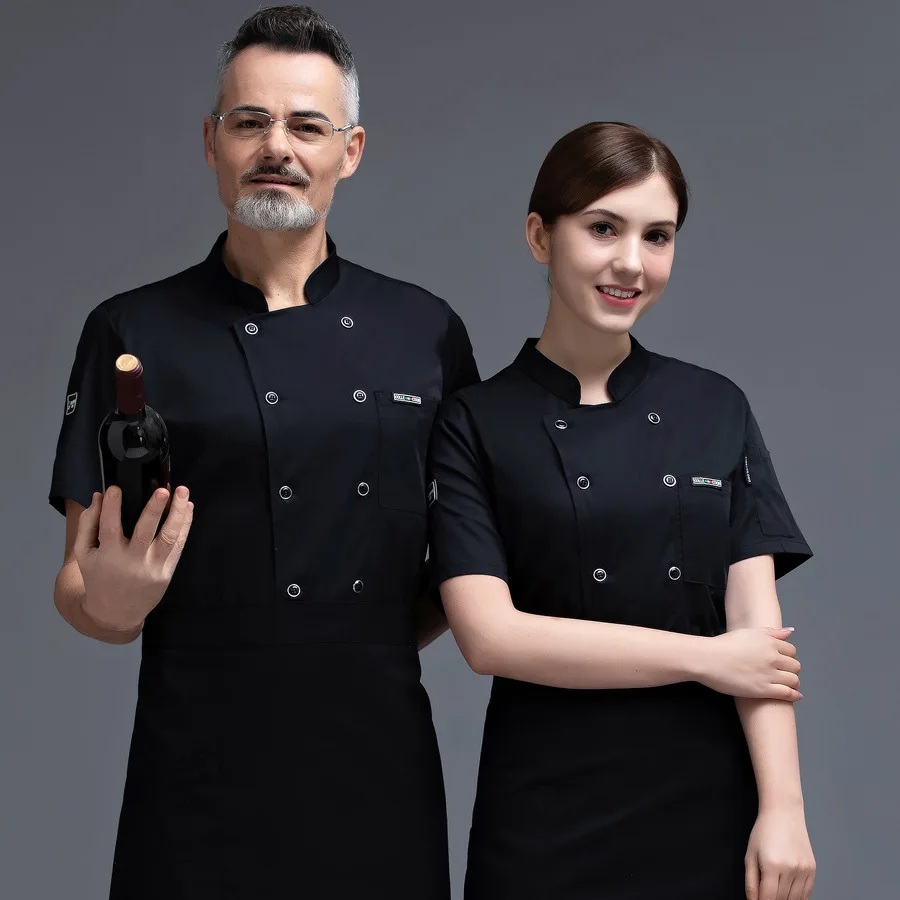 Men's Chef's Jacket High Quality Cooking Shirt Restaurant Kitchen Jackets Hotel Catering Uniform Cafe Bakery Waiter Workwear