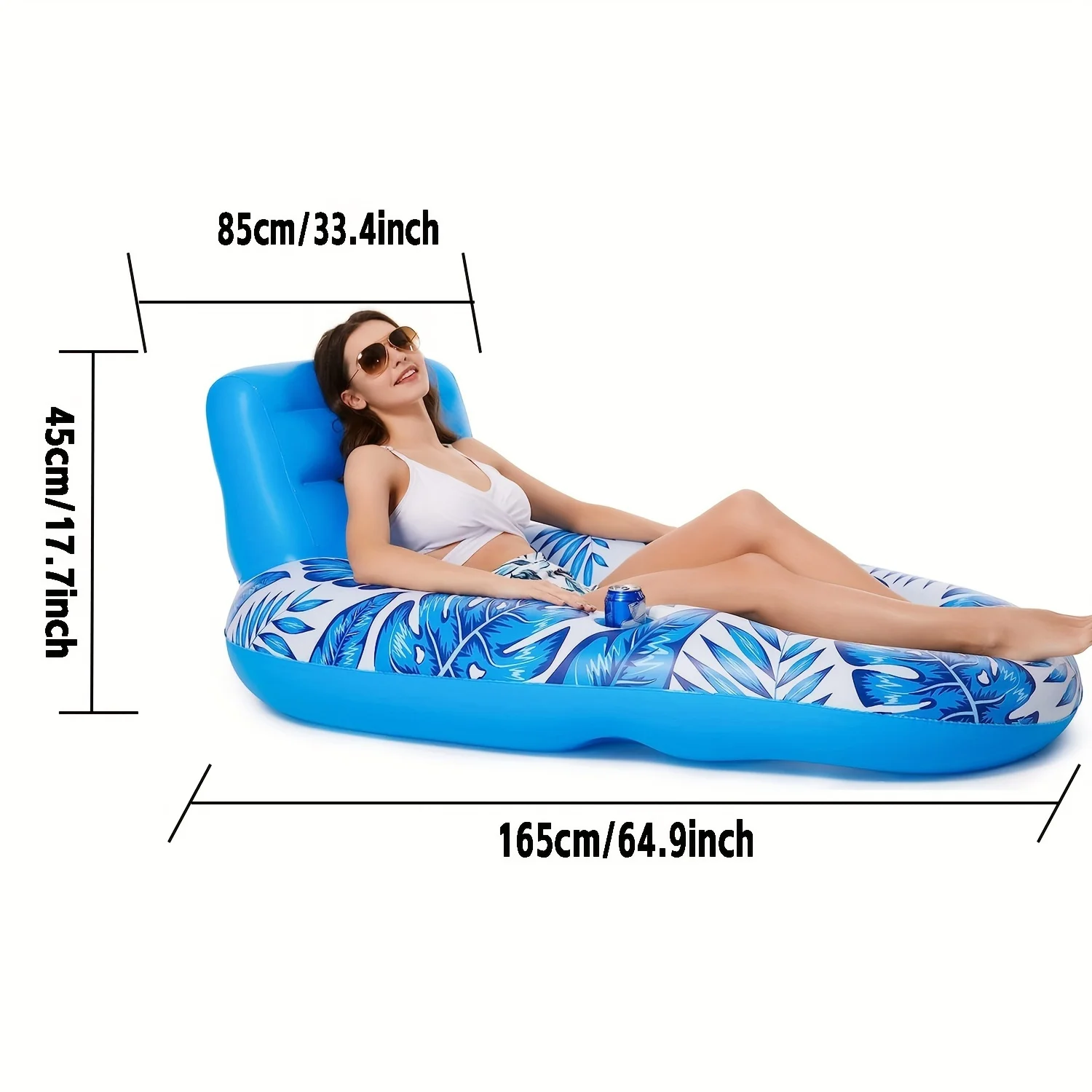 1pc Water Floating Lounger,Water toy, Foldable Inflatable Swimming Bed, For Water Entertainment, Pool Party，Outdoor activities