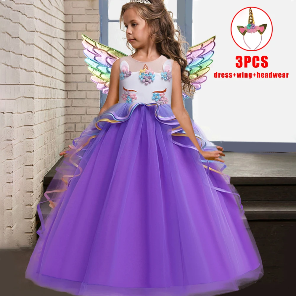 open lace back dress Dreamy Unicorn Dress Size 5-6 main image 0