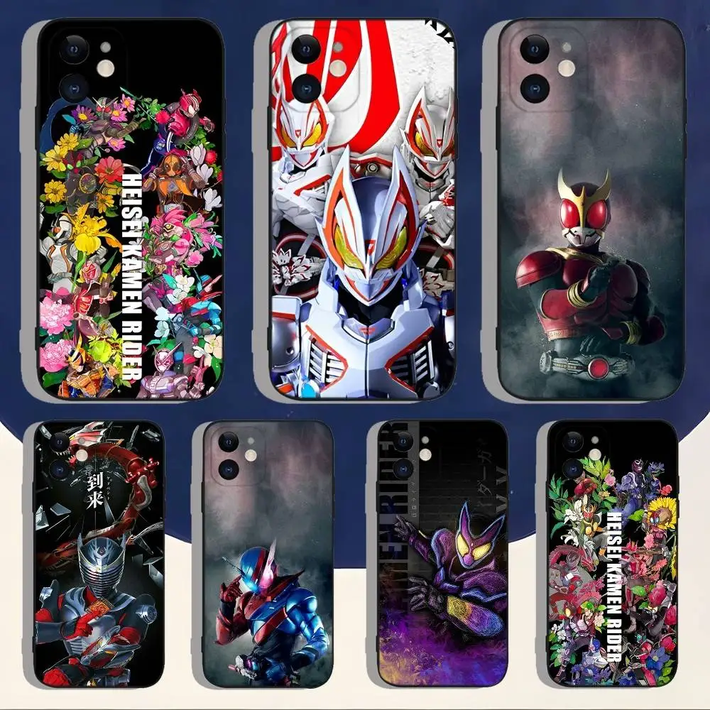 

K-KamenS Cool Rider Phone Case For iPhone 17,16,15,14,13,12,11,Pro,Max,Plus,Air,X,XS,XR,SE,8,7,Mini,Soft Silicone Black Case