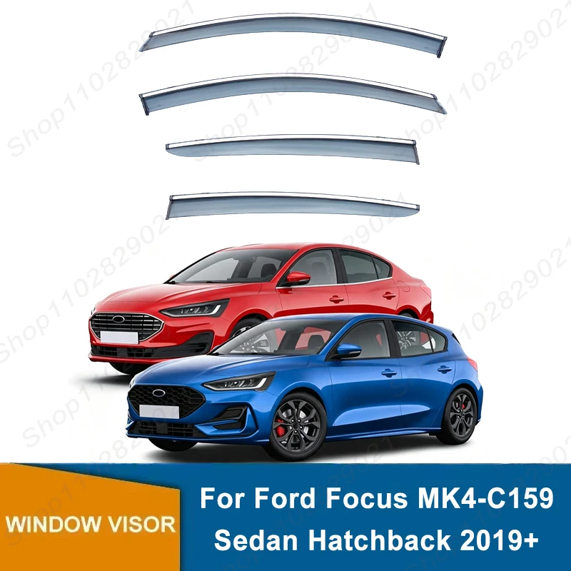 4pcs-window-visor-for-ford-focus-mk4-c159-sedan-hatchback-2019-weathershield-sun-rain-deflector-guard-car-window-deflector