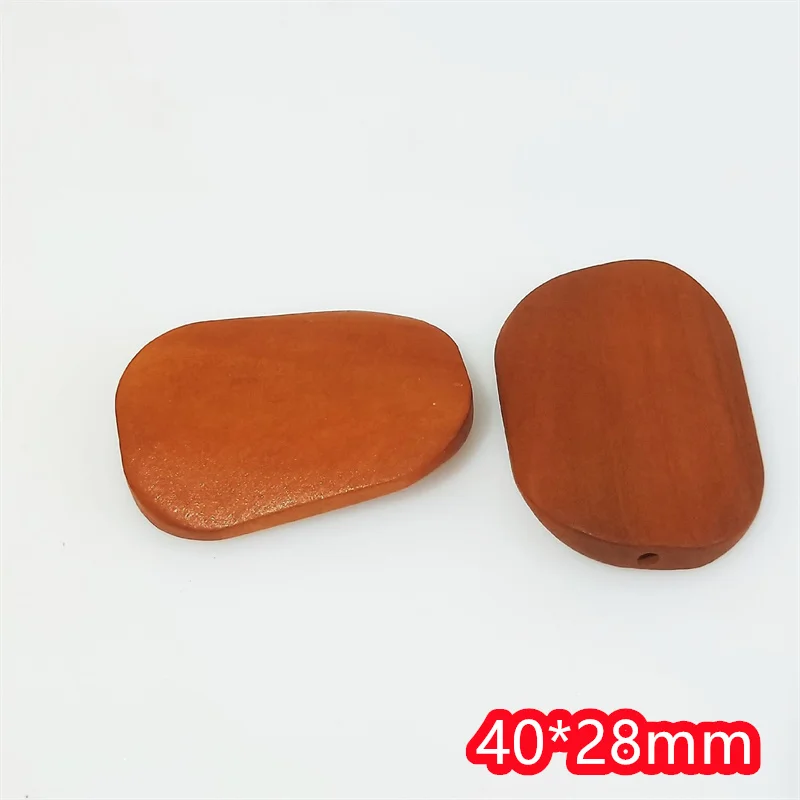 Free shipping 50pcs/lot color print geometry Irregular shape wood straight hole beads diy jewelry accessory