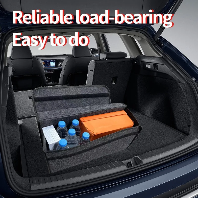 

1PC Large Anti Slip Compartment Boot Storage Organizer Tool Car Storage Bag Car Trunk Organizer Soft Felt Box Accessories