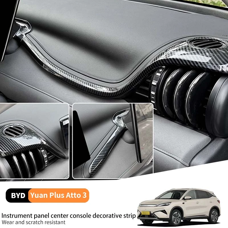 

For Byd Yuan Plus Atto 3 2022-2025 Car Instrument Panel Center Console Decorative Strip Protective Case Scratch Wear-Resistant