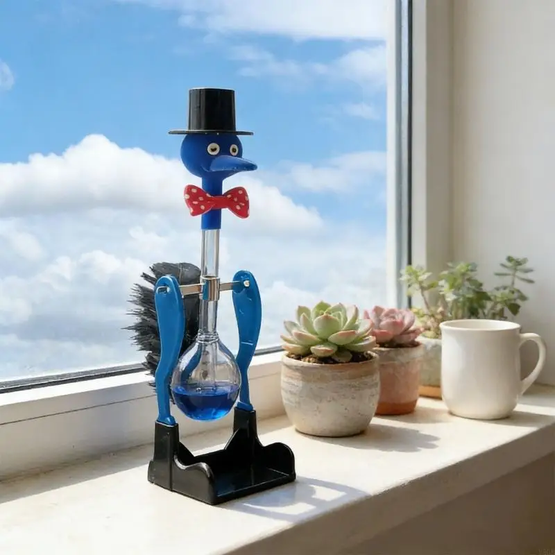 Novelty Drinking Water Bird Toy Perpetually Motion Bobbing Glass Duck Desk Decors for Home Office Educational Ornament Y5GB