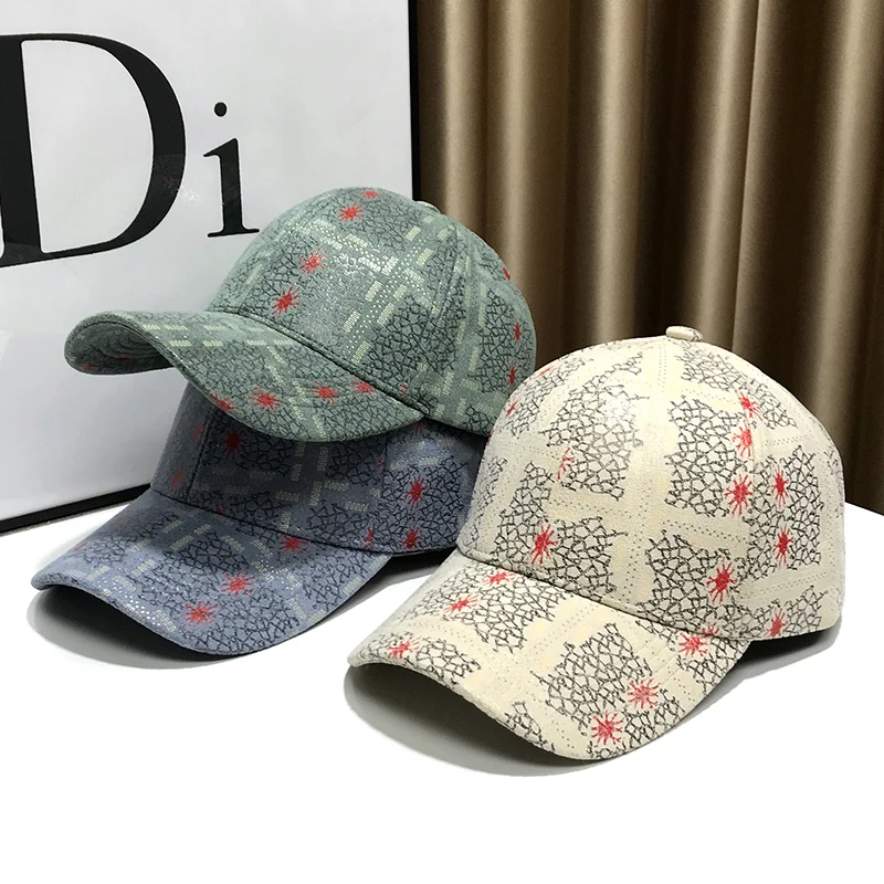 Plaid Hat Men\'s Baseball Cap Female Autumn and Winter Face Small Retro Street Couple Sun Protection Hard Top Net Red Duck Caps