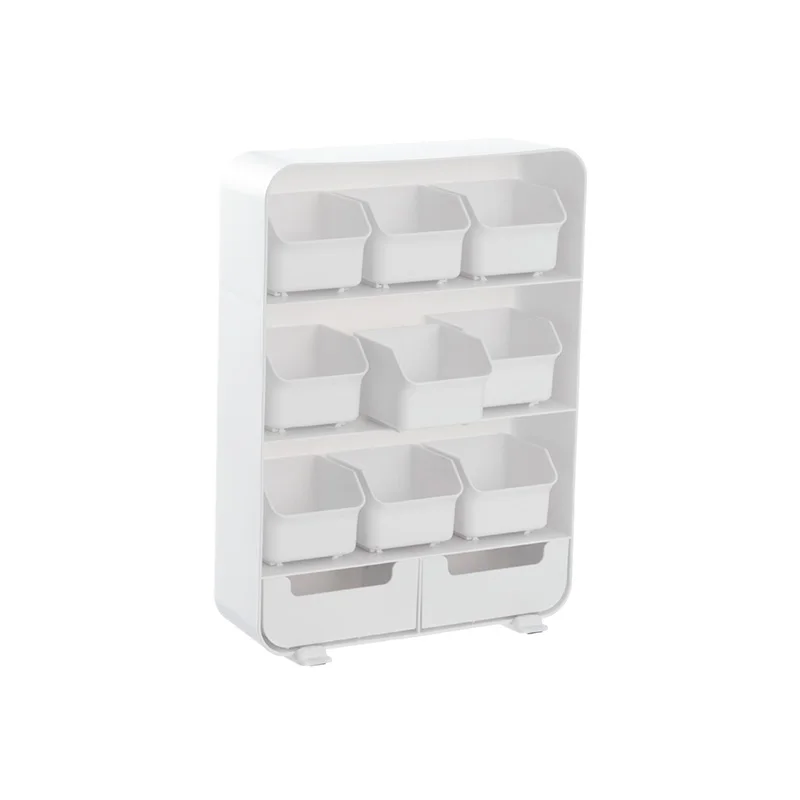 

9 Grid Pull-out Drawer Storage Box Stationery Jewelry Stationery Cosmetics Storage Rack Desktop Office Organizer Holder