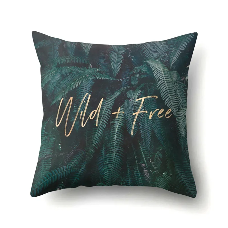 45x45cm Natural Mountain Tree Landscape Pillowcase Living Room Sofa Office Seat Cushion Cover Creative Ornament Home Decoration