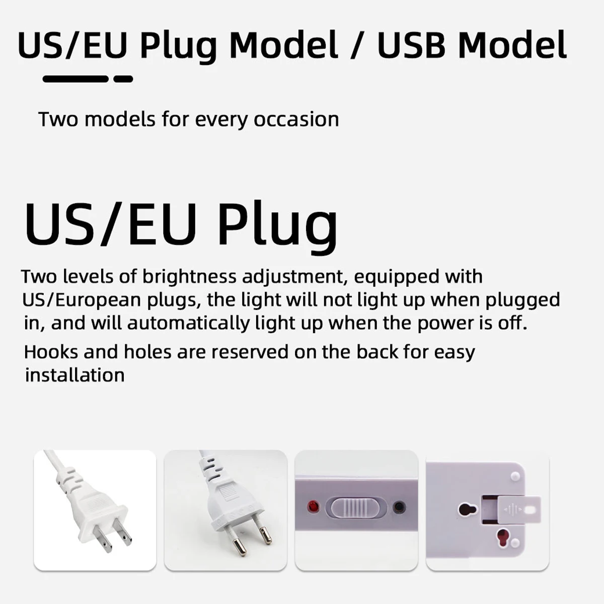 Us/Uk Plug Led Luce di emergenza Lampeggiante Magnete Luce da lavoro Ricaricabile per la casa Usb 30led Per uso domestico Portatile a tre velocità
