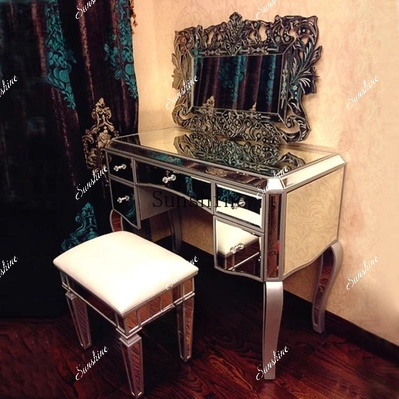 Mirror glass dressing cabinet simple European neoclassical postmodern F0785Y  FT