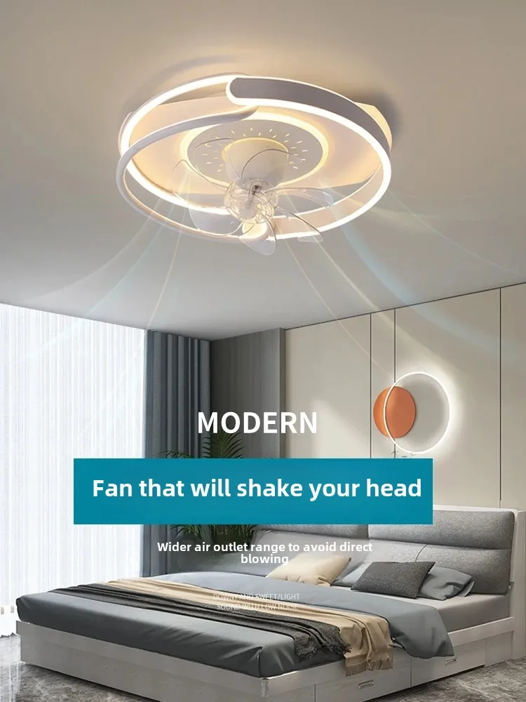 Bedroom fan light, ceiling mounted room, dining room, quiet and windy