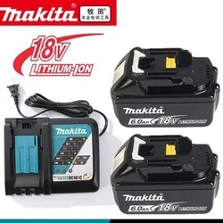 Batteria per elettroutensili ricaricabile Makita originale al 100%, LED sostituibile agli ioni di litio, 6.0 Ah 18V LXT BL1860B bl1860 bl1850 BL1830