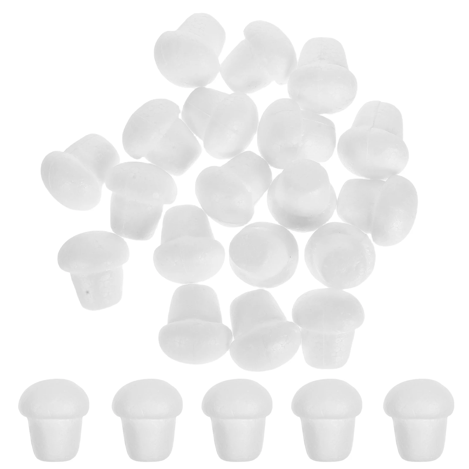 

20 Pcs Foam Mushroom Decoration Mushrooms Figurine Craft Solid Diy Model Household