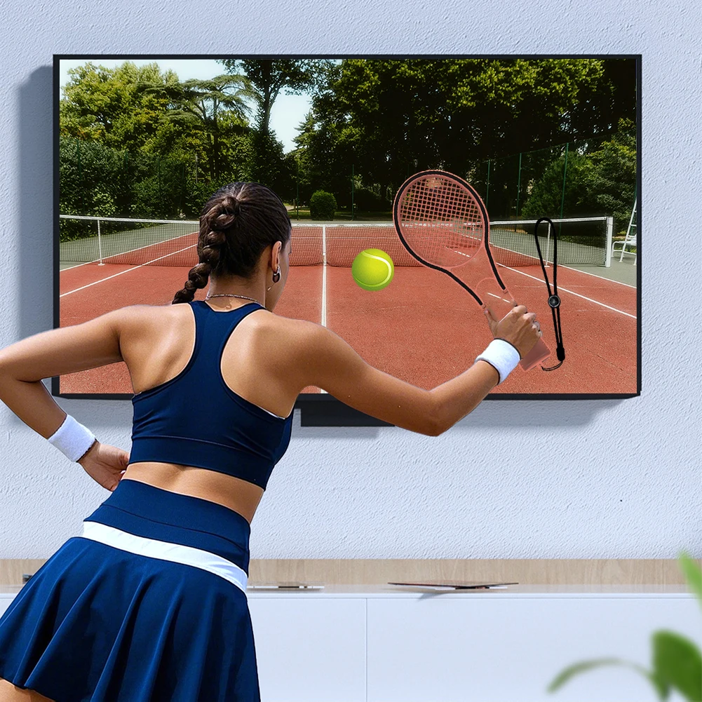 2 ชิ้นไม้เทนนิสสําหรับ Nintendo สําหรับสวิทช์ 2 Joy-Con เทนนิส Racquet Grip Handle Holder อุปกรณ์เทนนิสพร้อมสายรัดข้อมือ