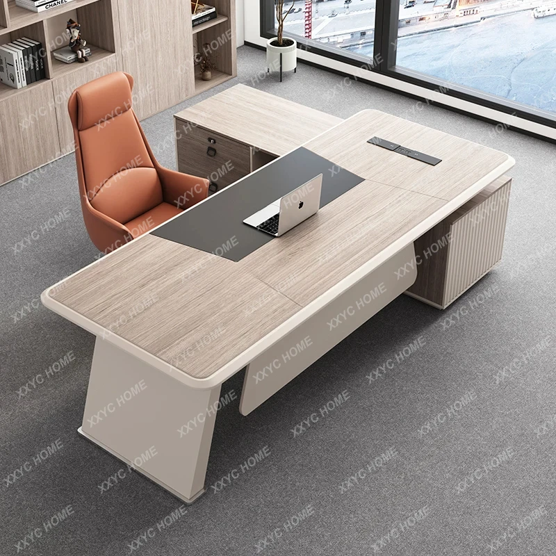 

Простой современный офисный одиночный светильник, роскошный стол большого класса, стол начальника