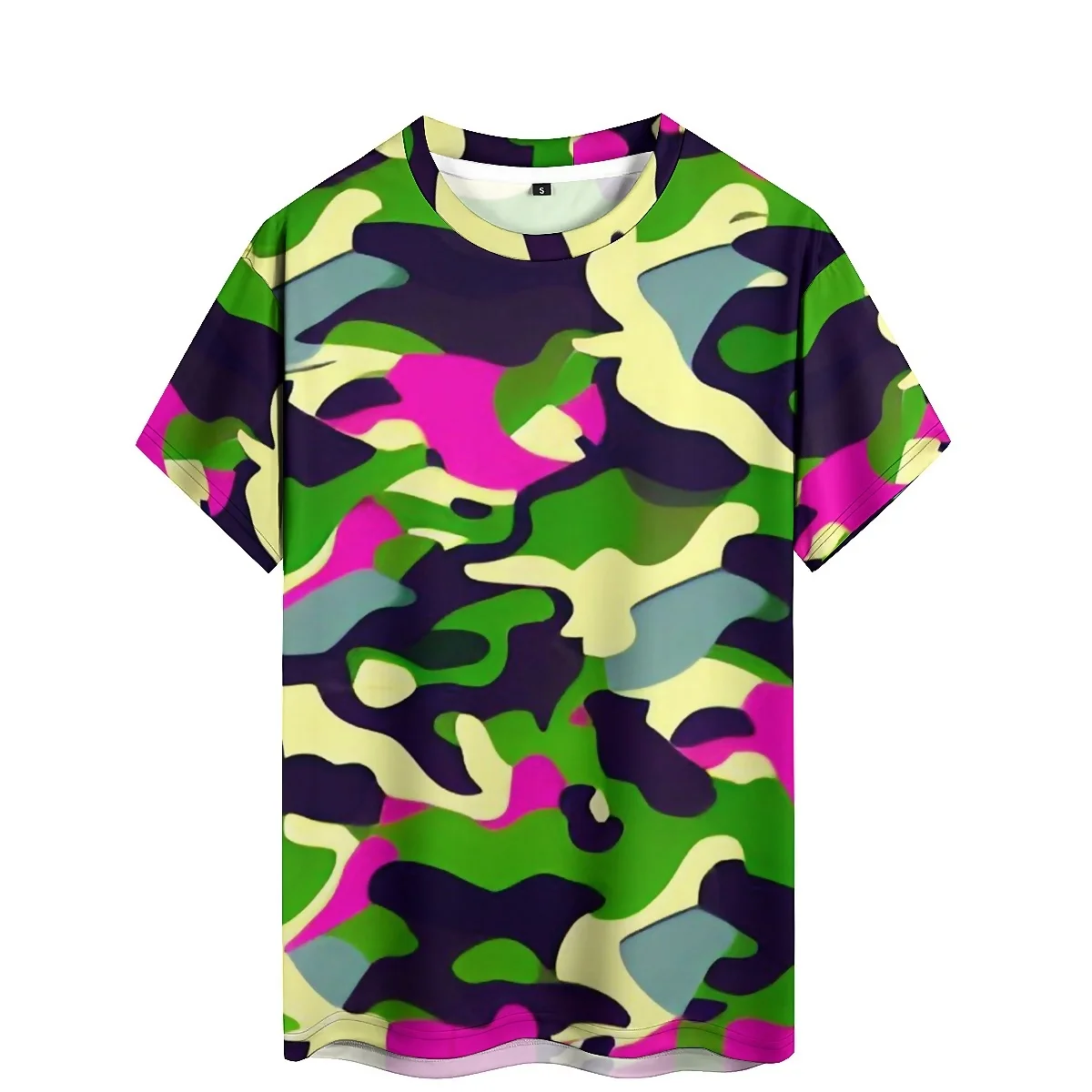 

Daily Outing Loose Chinese Pattern Men's 3D Printed Short-Sleeve T-Shirt - Full-Body Print Men's Top