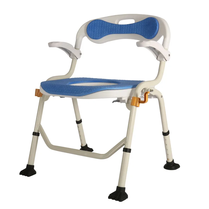 

Chinese Manufacturer High-carbon steel Folding Commode Toilet Chair For Elderly and footstep