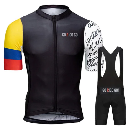 Imagen 1 del producto Go Rigo Go-Camiseta de ciclismo para hombre, ropa de manga corta GRG para bicicleta de montaña, Uniforme de bicicleta, conjunto de Jersey, verano