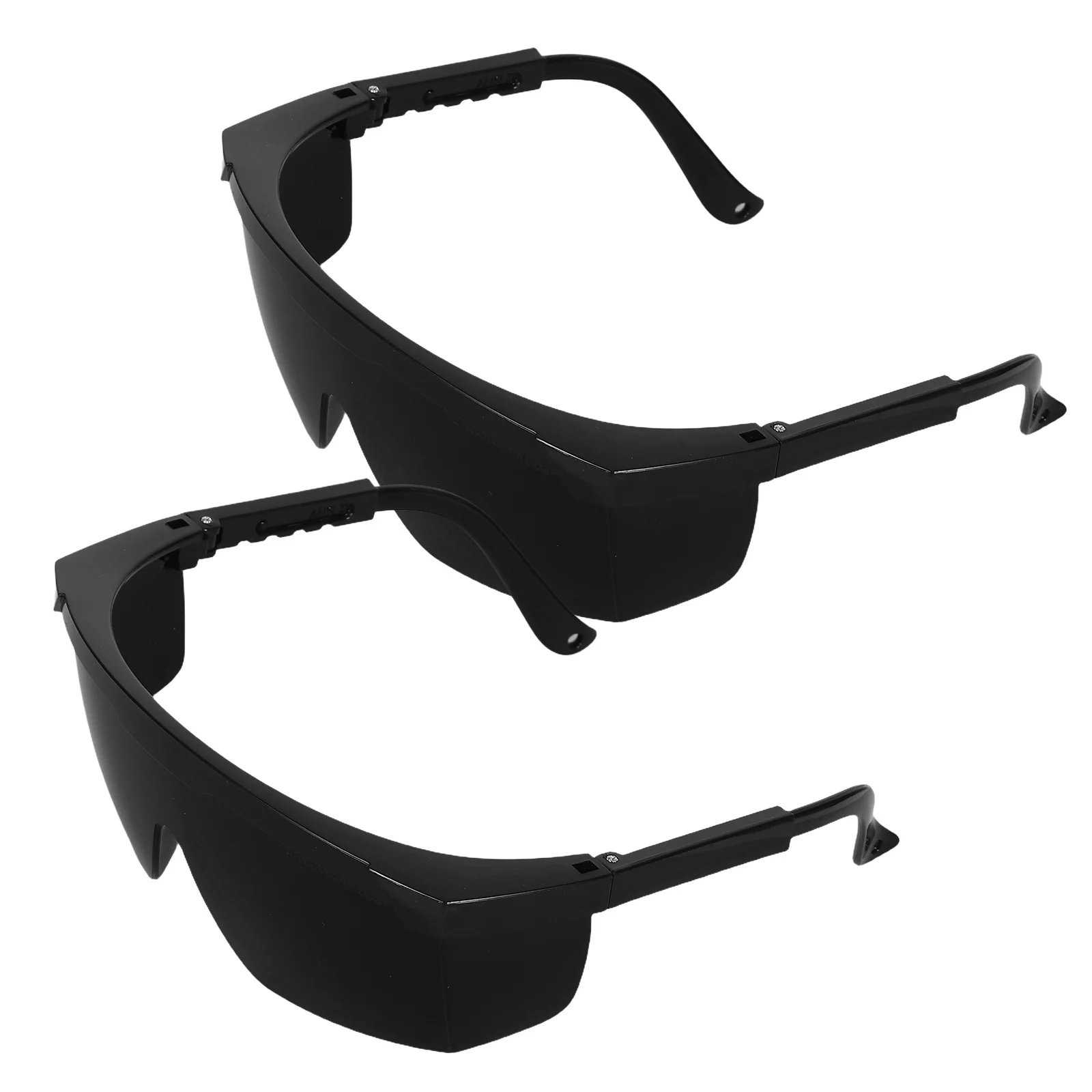 

2Pcs Glasses Black Frame Plastic Protective Sun Viewing Eyewear Comfortable Fit for Total Partial Eclipse