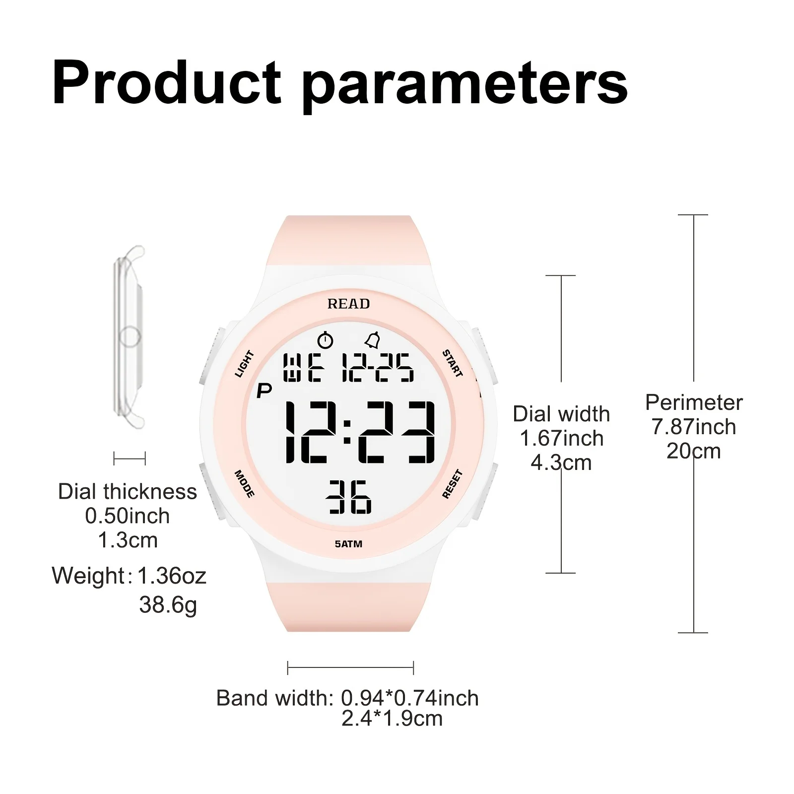 Watches for Women, Fashion Watch With High-Resolution LED Definition Display, Waterproof Multi-Function Electronic Digital Watch