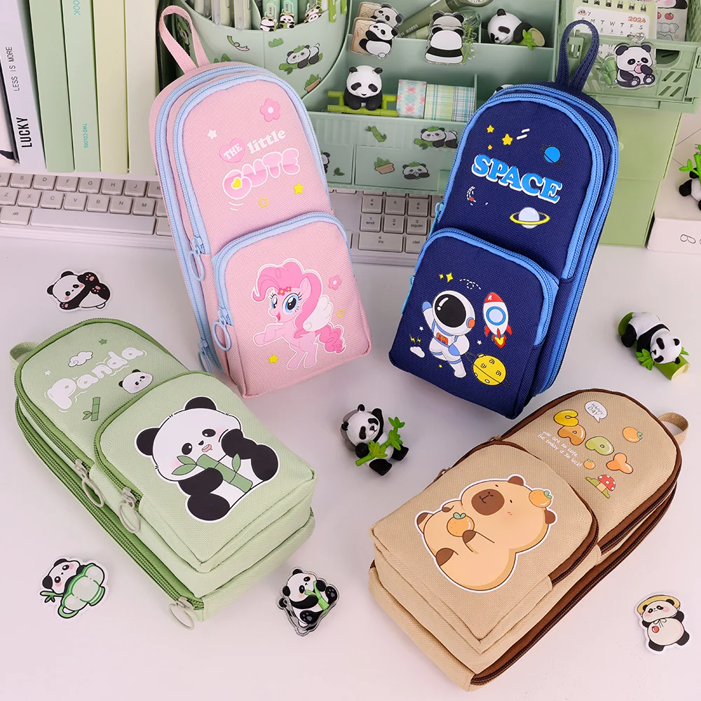 High Capacity Durable Pencil Case For Students Men Girls Ins Style Niche Panda Design Containment Non Dirty School Supplies