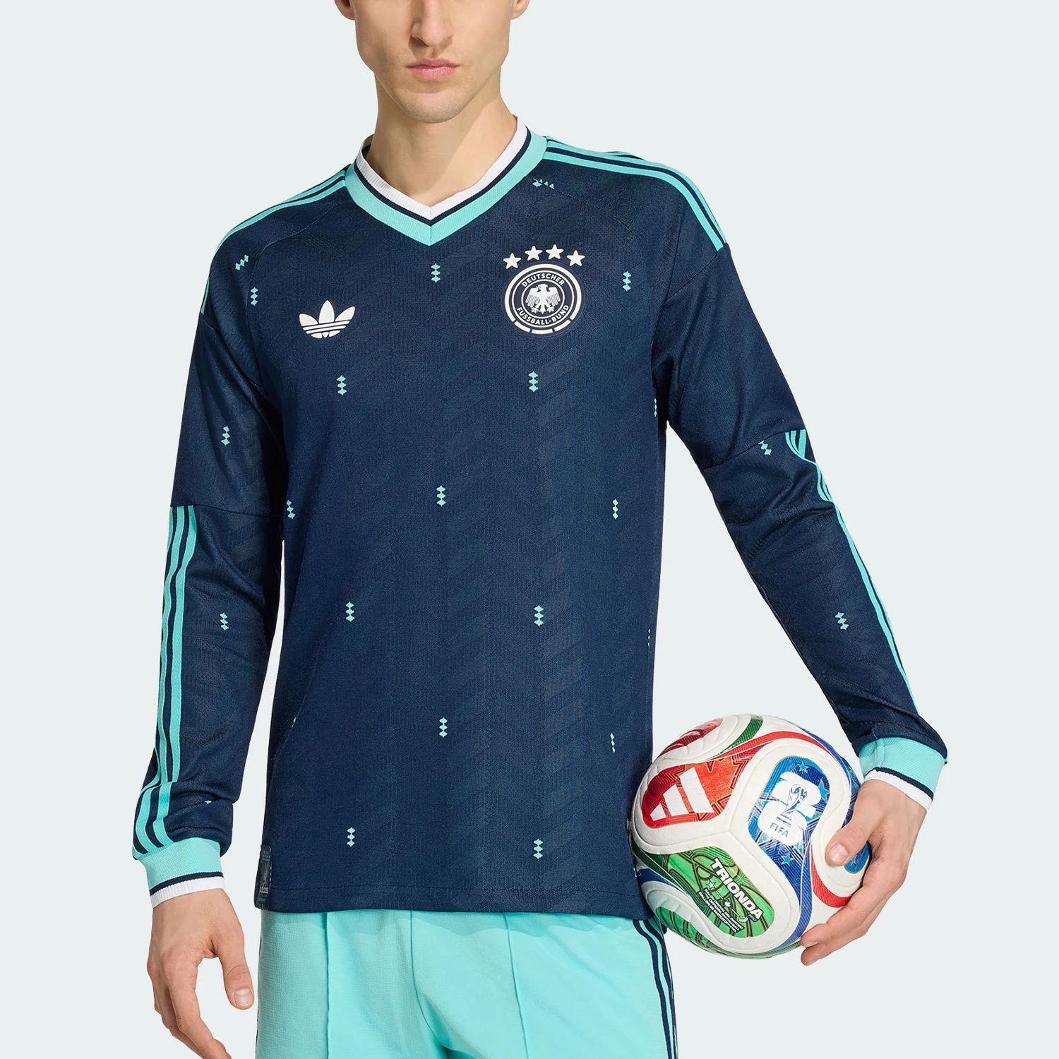 Adidas genuine clover men's German team player edition sports T-shirt JM1382