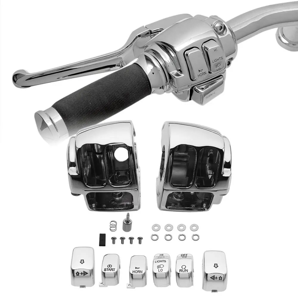 

1 пара алюминиевых хромированных накладок на руль для мотоцикла Подходит для Harley 2014 года и новее, XL 2012-2017, Dyna 2011 года и новее, Softail.