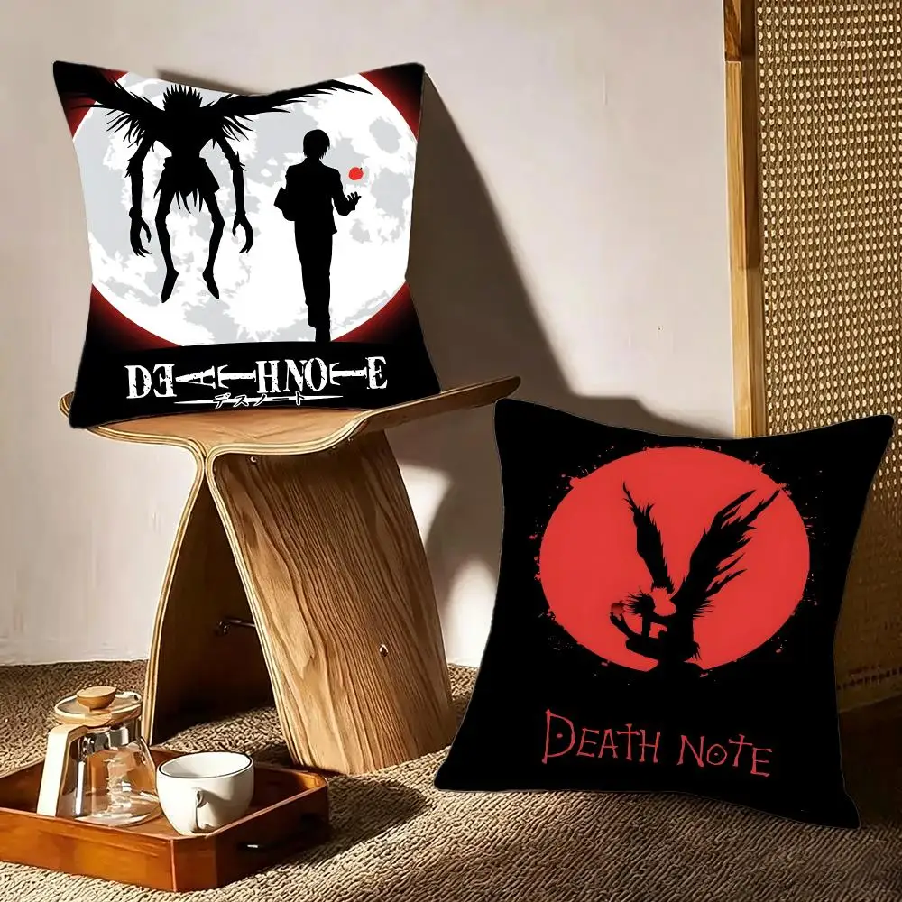 Anime Manga Death Note Cushion Cover Crystal velvet sofa Aesthetic room decor Car seat back cushion