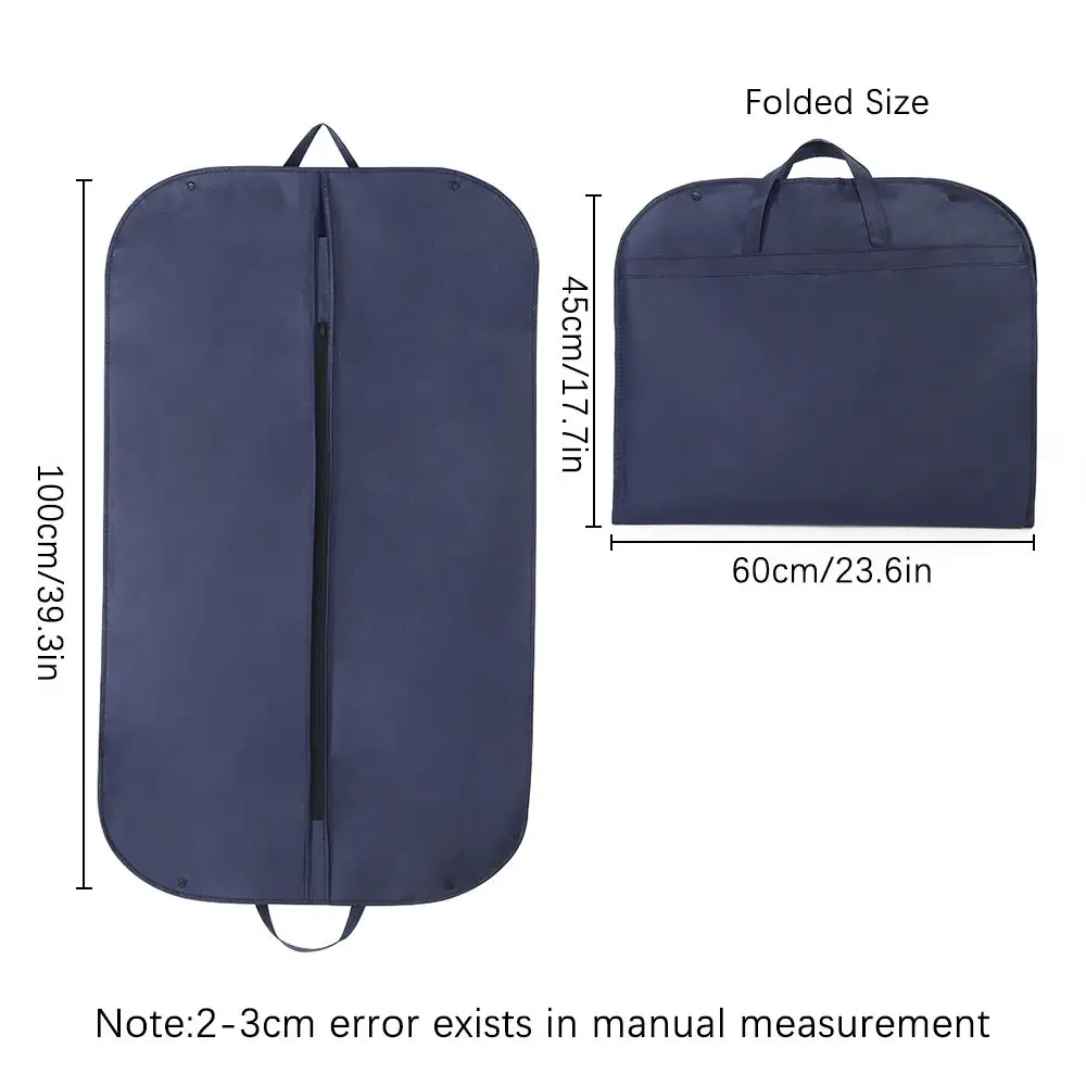 Travel Long Dress Garment Carrier Bag Suit Bags Non-Woven Clothes Dust Cover Hanging Clothes Storage Bag