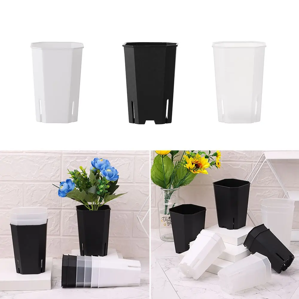 Decorate Octagonal Plastics square Pots Potted Plants Vientiane Pots Side Opening Flowerpot