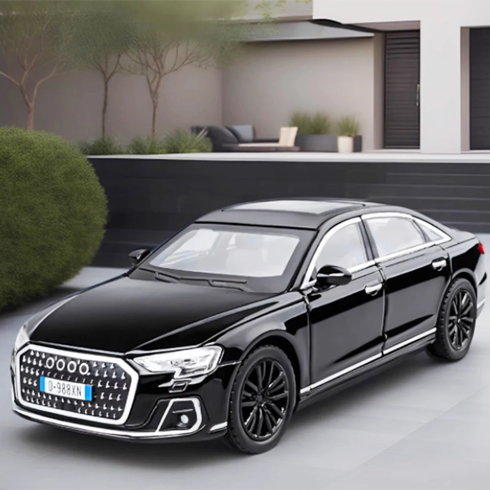 

1:32 Scale A8 Model Toy Cars Alloy Diecast RS7 Sportback Vehicles Shock Absorption Sound Light Doors Opened Decoration Cars Gift