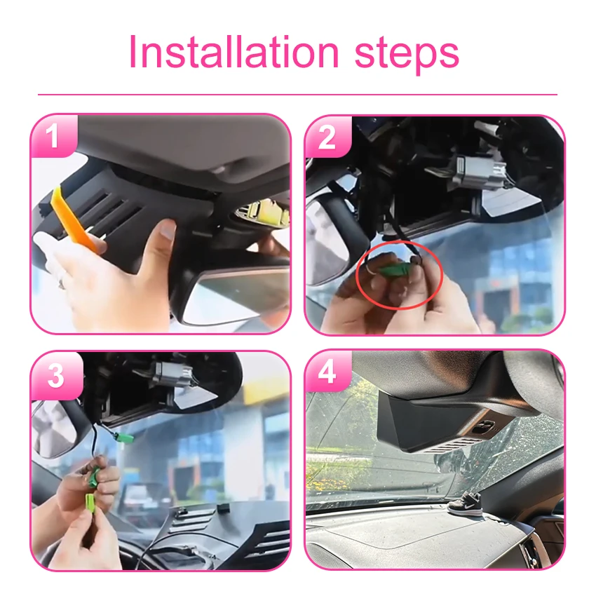 4K 2160P Loop recording Dash Cam for Car Camera Recorder Dashcam WIFI Car Dvr Recording Devices For Volvo S90 V90 XC60 2018-2021 - view 4