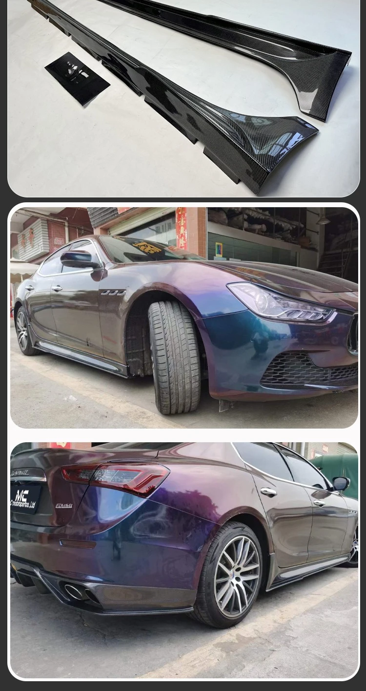 

For Maserati, Geberit ASPEC Carbon Fiber Side Skirts, Skirts Between 2013 and 2018 Range Rover Evoque テスラモデル3