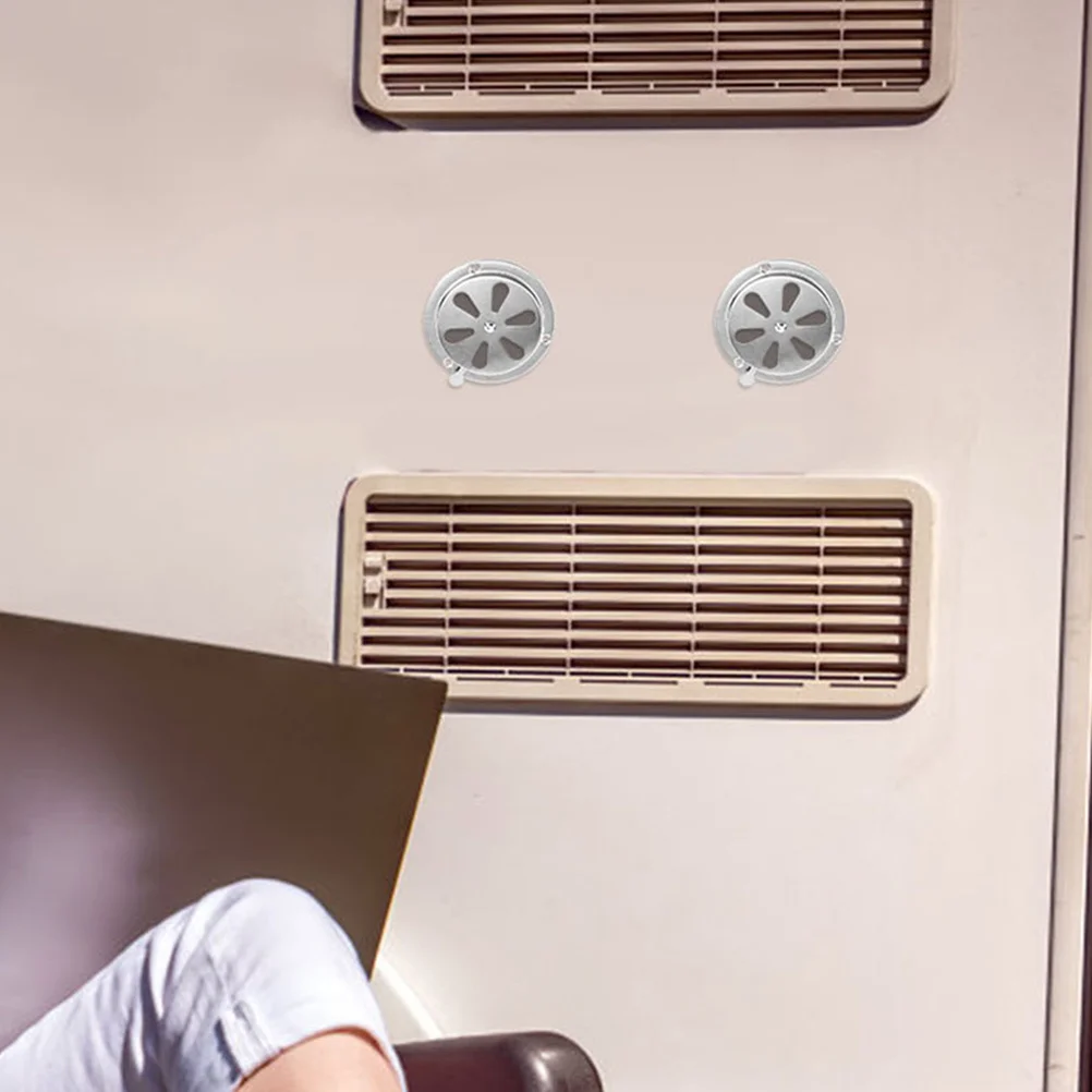 

2Pcs Stainless Steel Air Vent Covers Adjustable Marine Rv Ventilation Grille Cover Durable Anti-Block Hollow Design Boat Vent