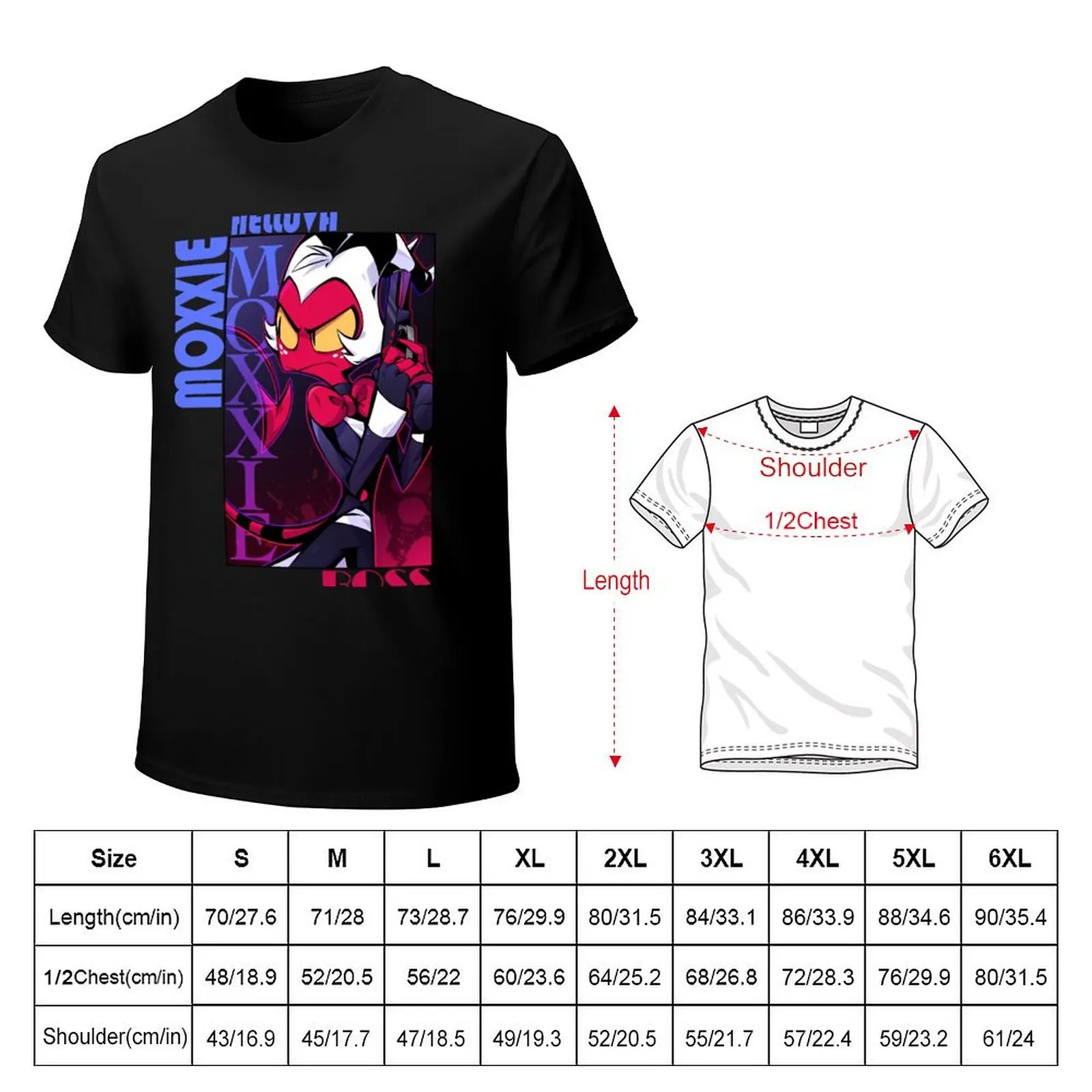 Helluva Boss Moxxie T-Shirt summer clothes graphics for a boy clothing for men