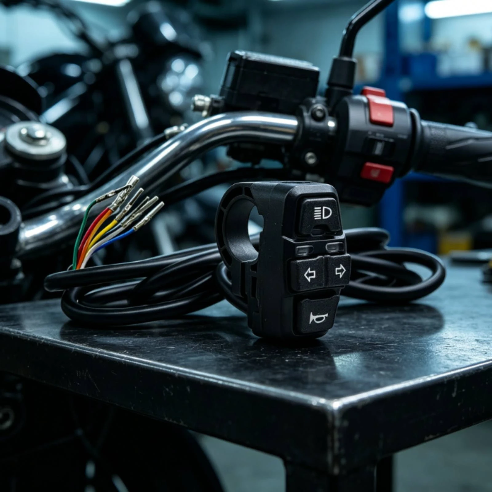Motorcycle Switch Set Multi-Function Handlebar Control Switch Universal Easy to Install for Builders