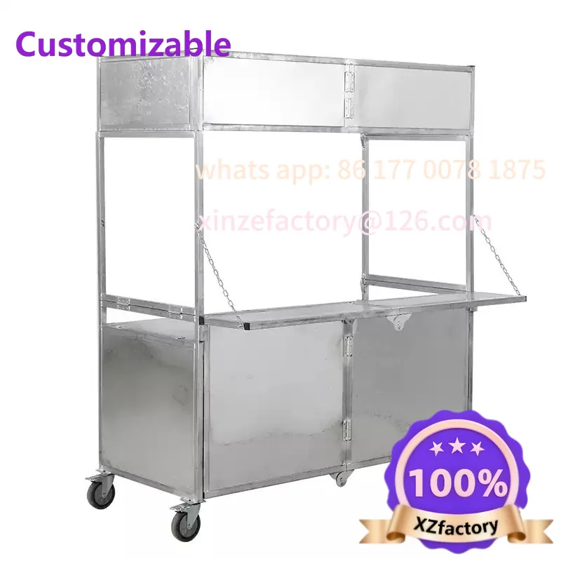 Customizable Night Market Mobile Commercial Folding Stall Car Snack Dining Car Free Custom Poster