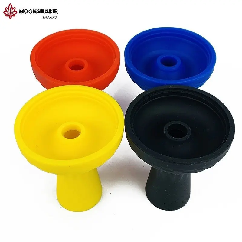 MOONSHADE One Hole Silicone Arab Hookah Healthy Heat-resistant  Bowls Complete Chichas Shisha for Smoke Accessories