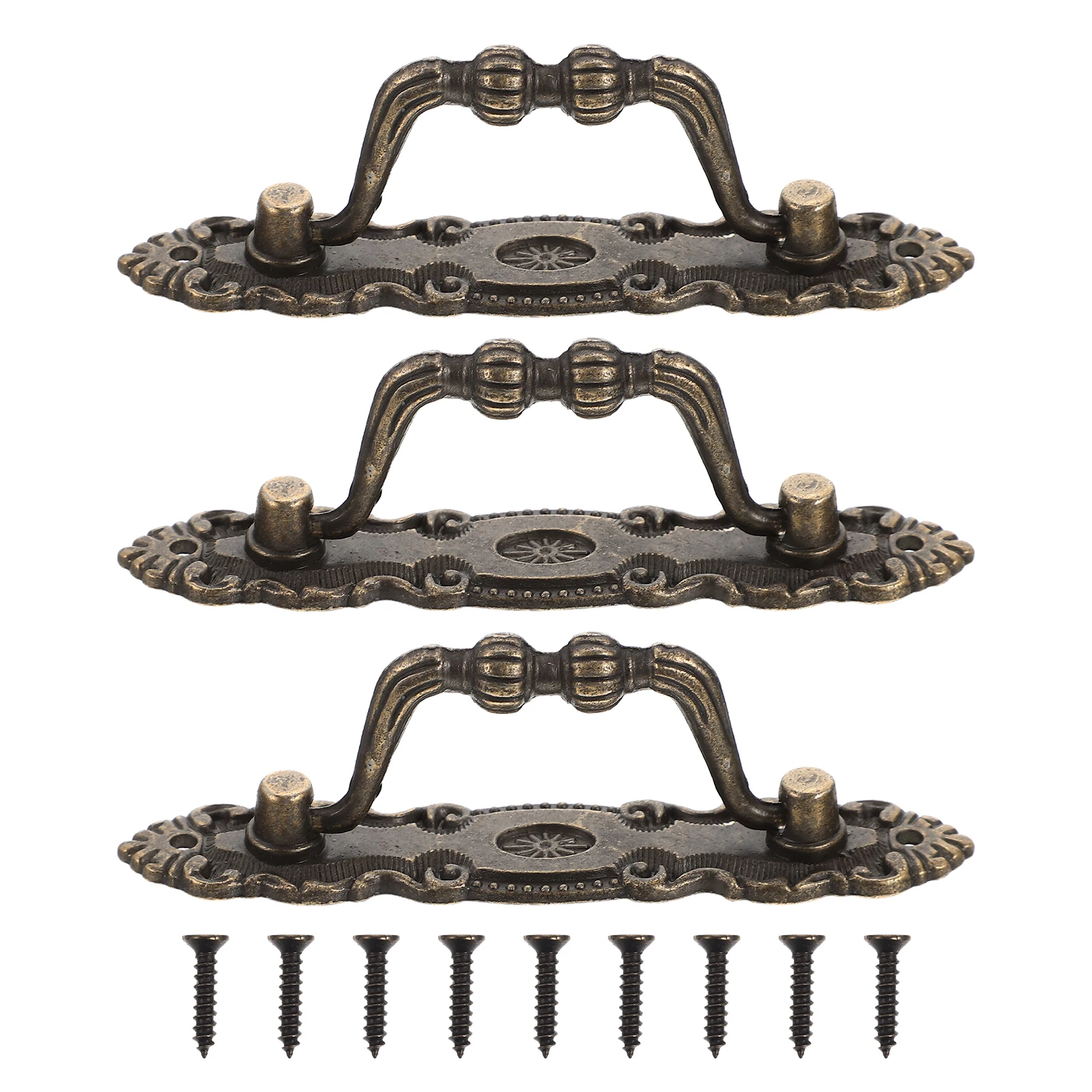 

3set Cabinet Handle 3 Sets Drawer Handles Modern Kitchen Furniture Door Closet Wardrobe Gold Zinc Alloy Corrosion