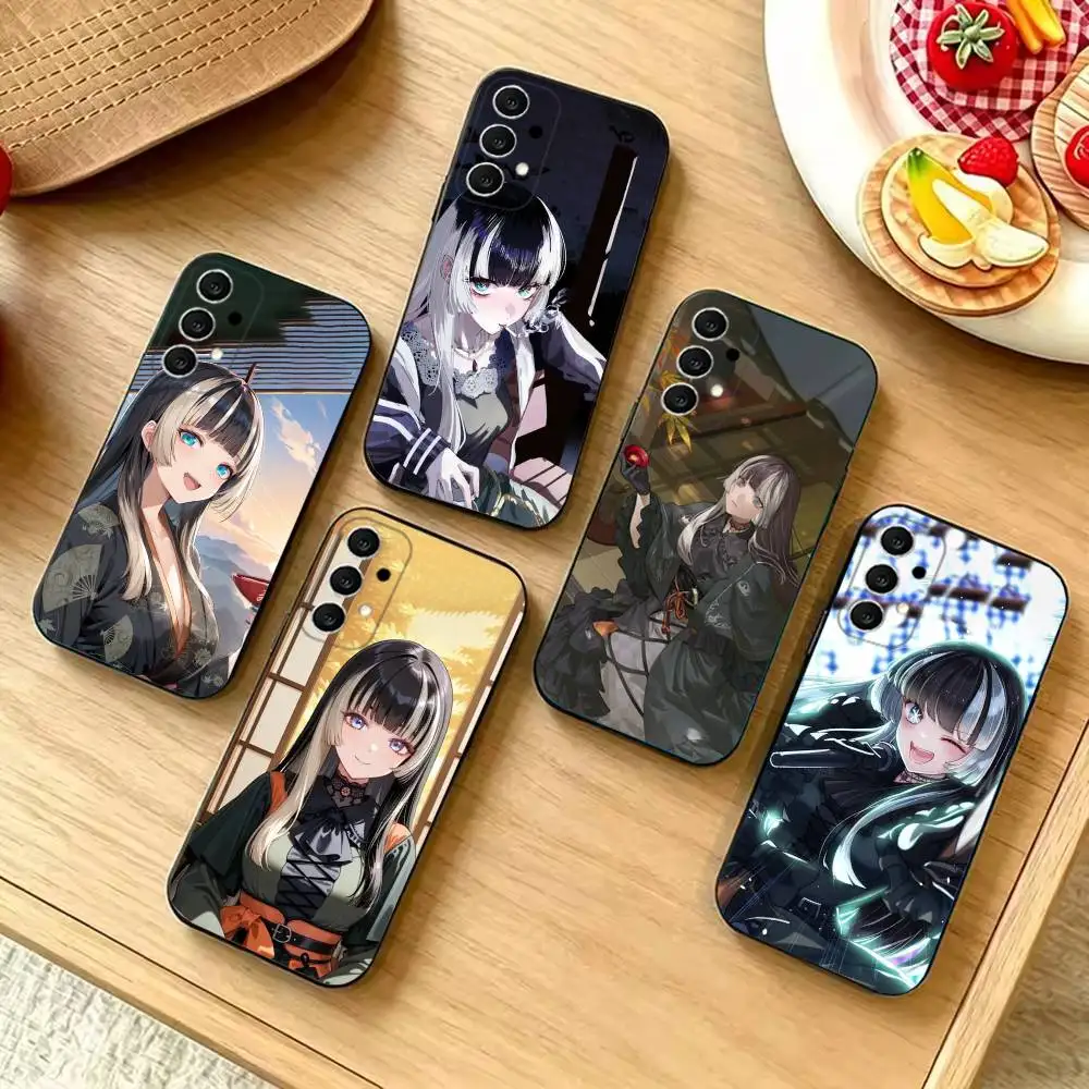 Taisho Romance Anime Girl Phone Case For Samsung S26,S25,S24,S21,S22,S23,S30,Ultra,S20,Plus,Fe,Lite,5G Black fashion Cover