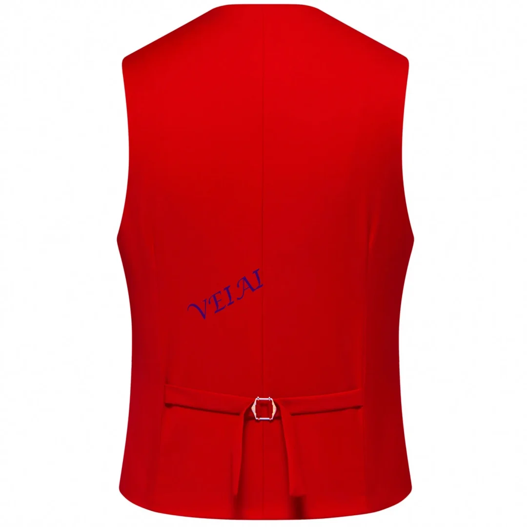 Customized High-Quality Slim Fit Men's Suit Vest Waistcoat Business Casual Groomsmen Wedding Dress Blazer in 9 Colors