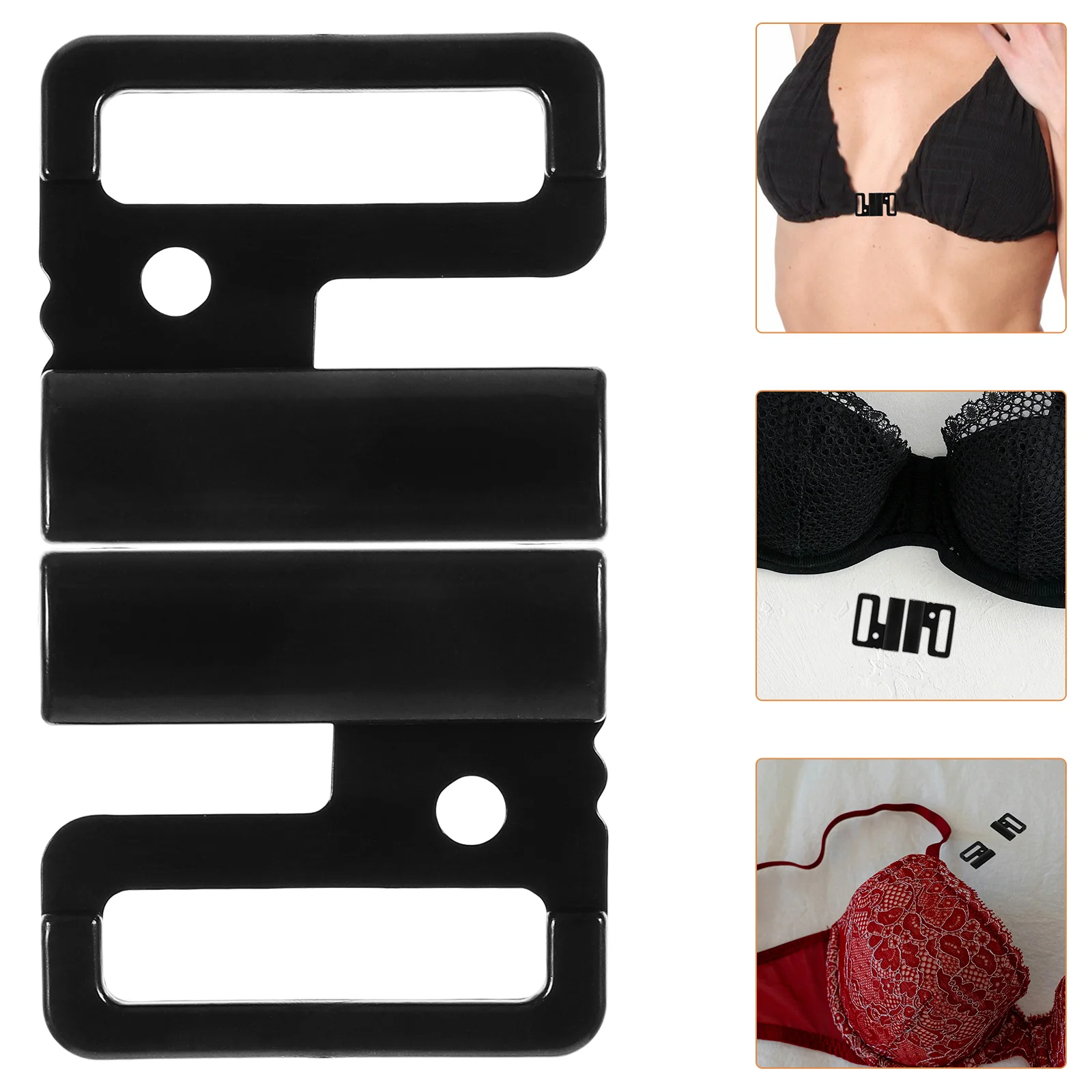 10 Pcs 20mm Black Swimsuit Buckle Hook Bra Closure Strap Adjuster Female Small Portable Daily Use Underwear Fastener