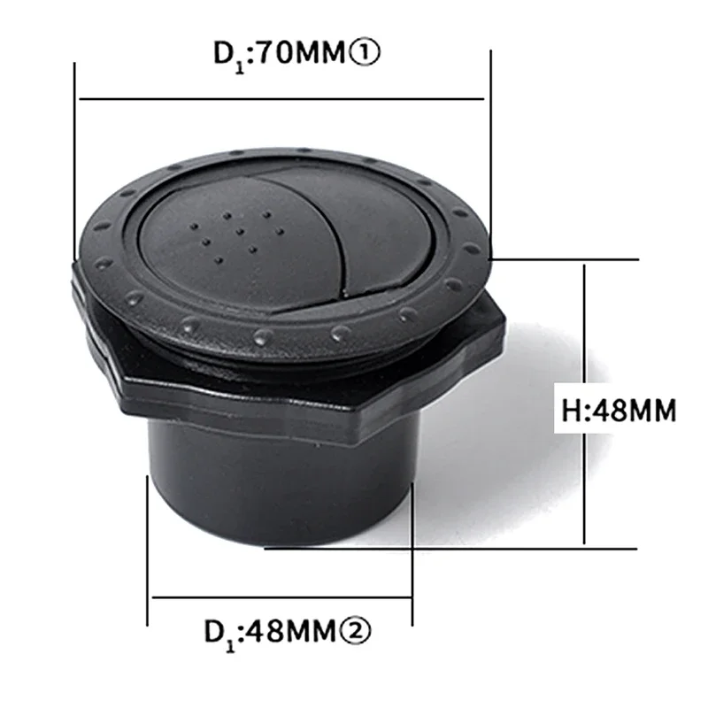4pcs Car Round A/C Air Outlet Vent Universal 60mm 2.35 Inch Dashboard A/C Deflector Outlet Vents for RV Bus Boat Car Supplies