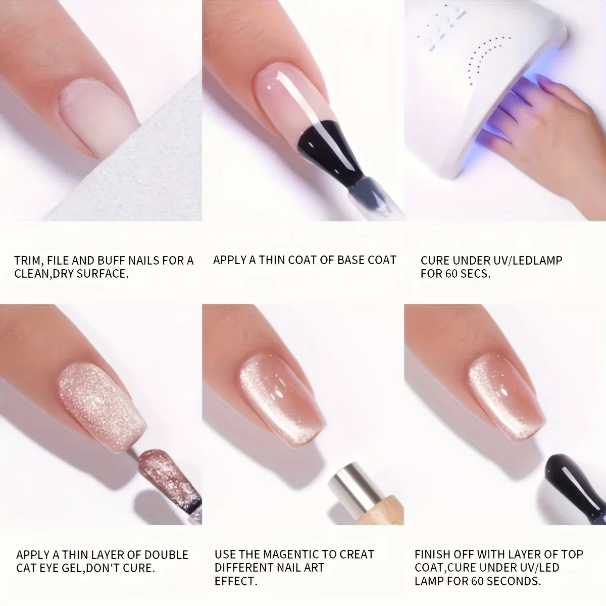 XEIJAYI 1 pieza de esmalte de gel de ojo de gato dorado brillante con efecto de polvo de flash magnético, calidad de salón para mujeres de moda