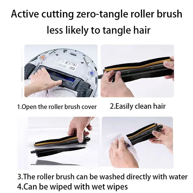 B25B Replacement Anti-Entanglement Roller Brush For Dreame X40 Pro Ultra X40 Pro L10s Pro Ultra Heat L30 Ultra L20 Ultra L10s Ul