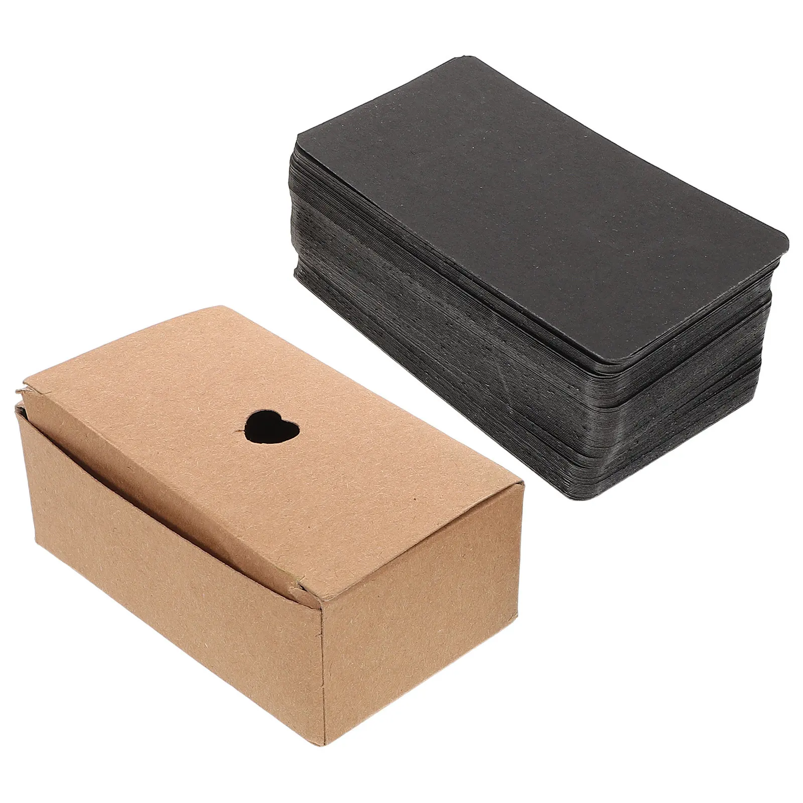 200 pcs DIY Paper Cardstock Halloween Christmas New Year Black Price Tag Black Note Cards Blank Cardstock Card Unruled