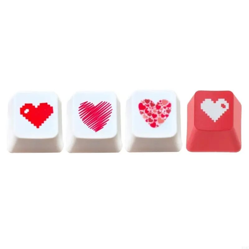 918C Gaming Mechanical Keyboard Keycaps Height Keycap Heart Shaped