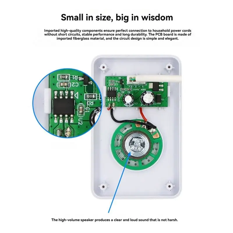VEHO-No Battery Required DC 12V Wired Electronic Doorbell 4 Wire Ding Dong Bell For Access Control Smart Lock Systems
