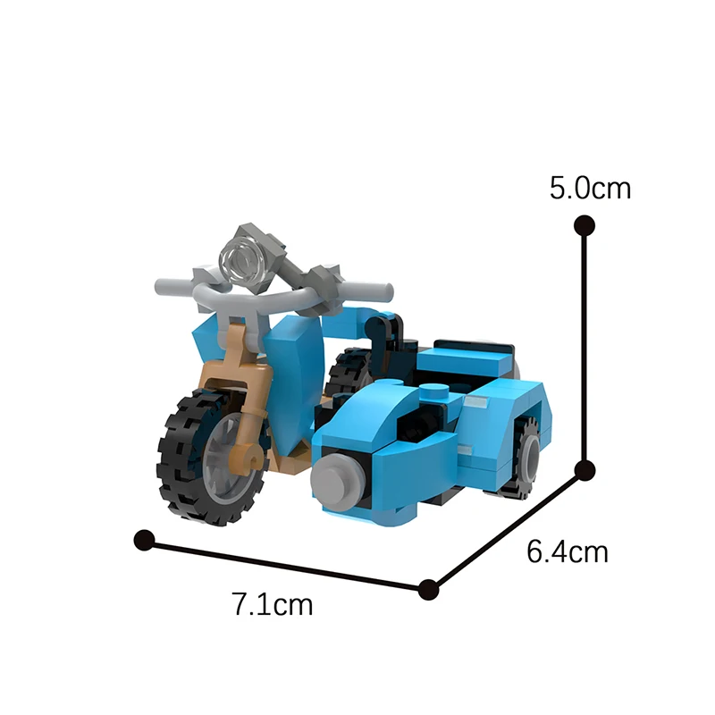 Moc magia sidecar blocos de construção harry escola mágica conjunto tijolos moto motocicleta brinquedos crianças presentes